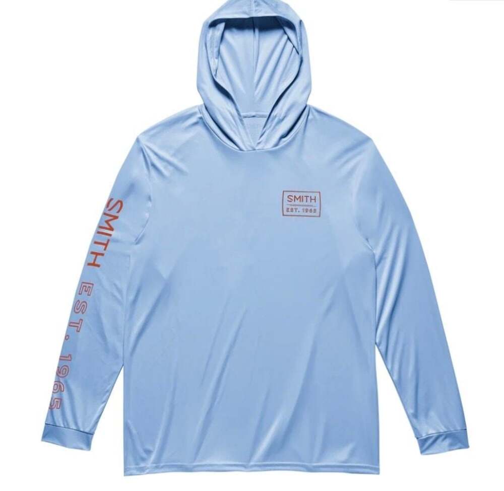 Smith Optics Men's UPF Performance Hooded Tech Long Sleeve Shirt - Light Blue